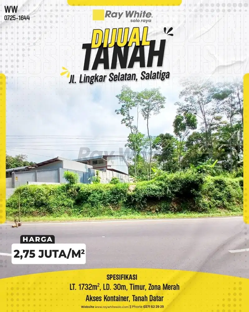 Tanah Zona Merah di Jl. Lingkar Selatan, Dukuh, Sidomukti, Salatiga