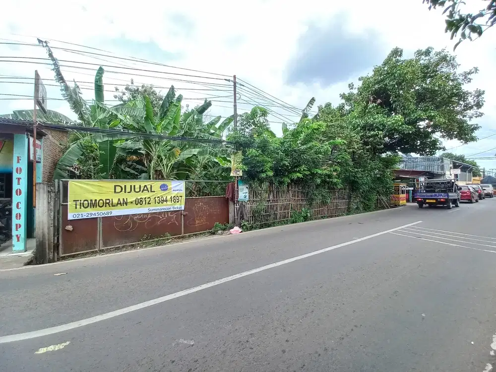 Tanah Strategis Pinggir Jalan Raya Mustika Sari Bekasi Timur