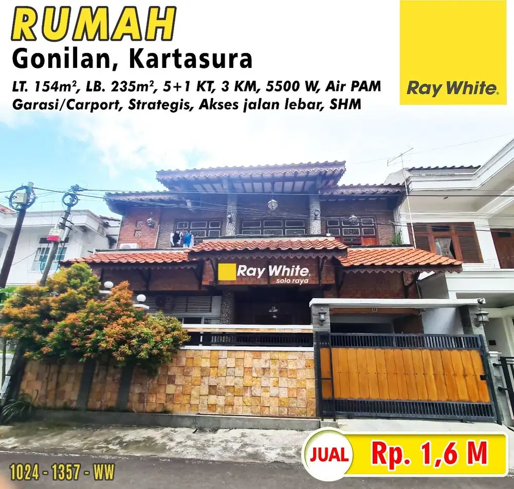 Rumah Bagus Siap Huni 2 Lantai Dekat kampus UMS Solo, Strategis