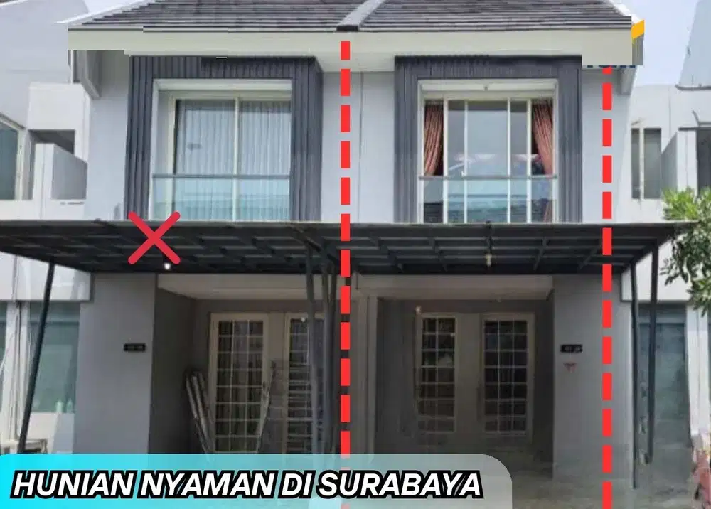 Dijual Rumah Lelang 2 lt di Grand Pakuwon Cluster Queensland Surabaya