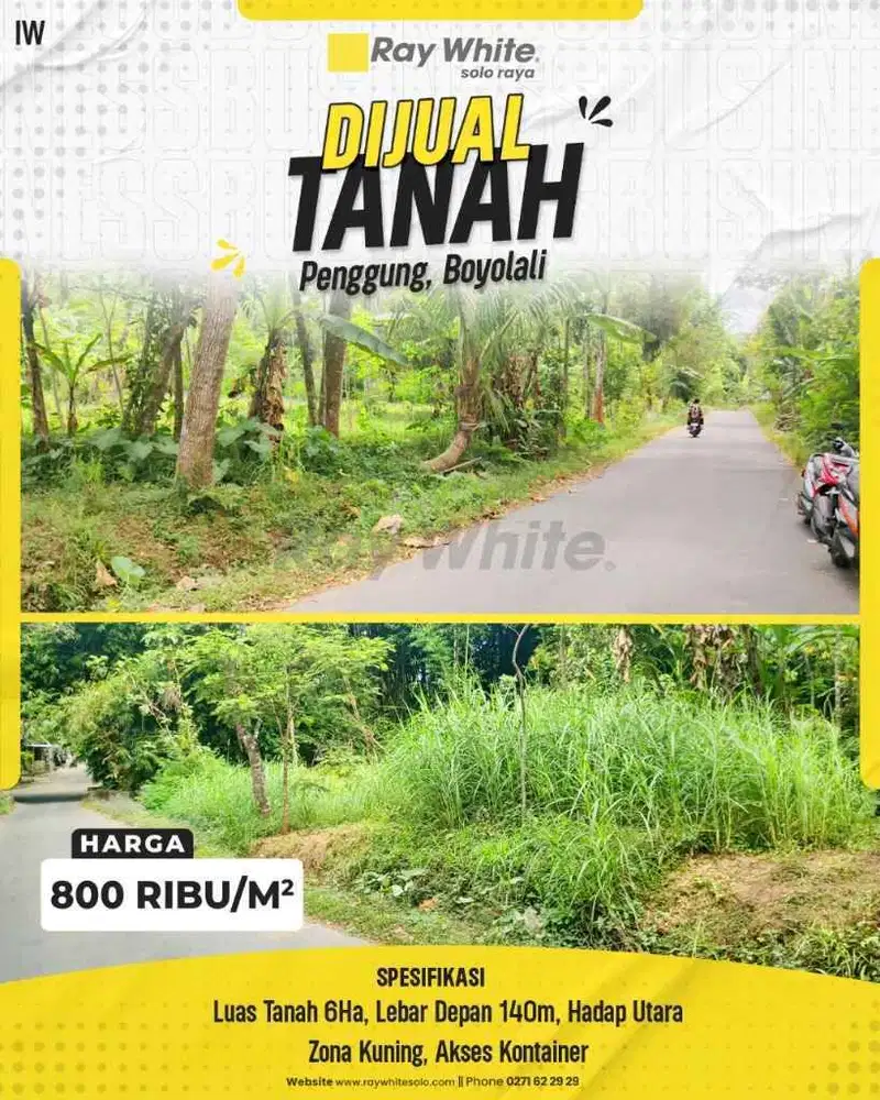Jual Tanah Strategis di Penggung, Boyolali - Zona Kuning
