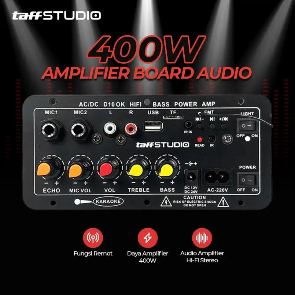 Amplifier Board Audio Bluetooth USB FM Subwoofer