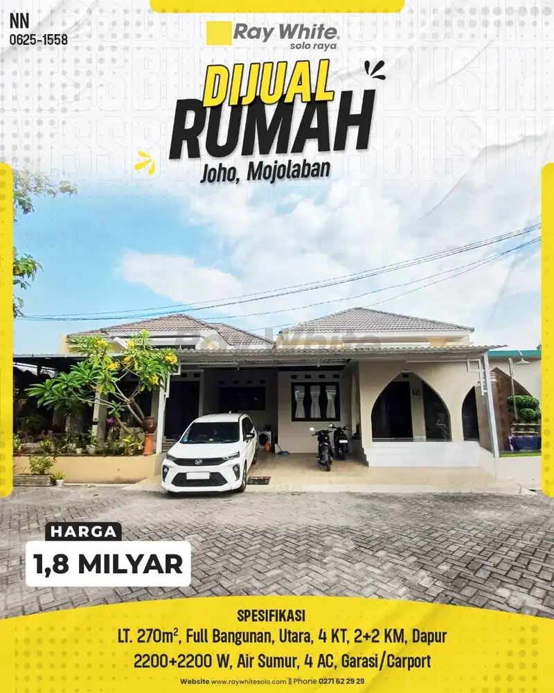 Dijual Rumah Bagus Siap Huni Cluster Elite Di Mojolaban Solo