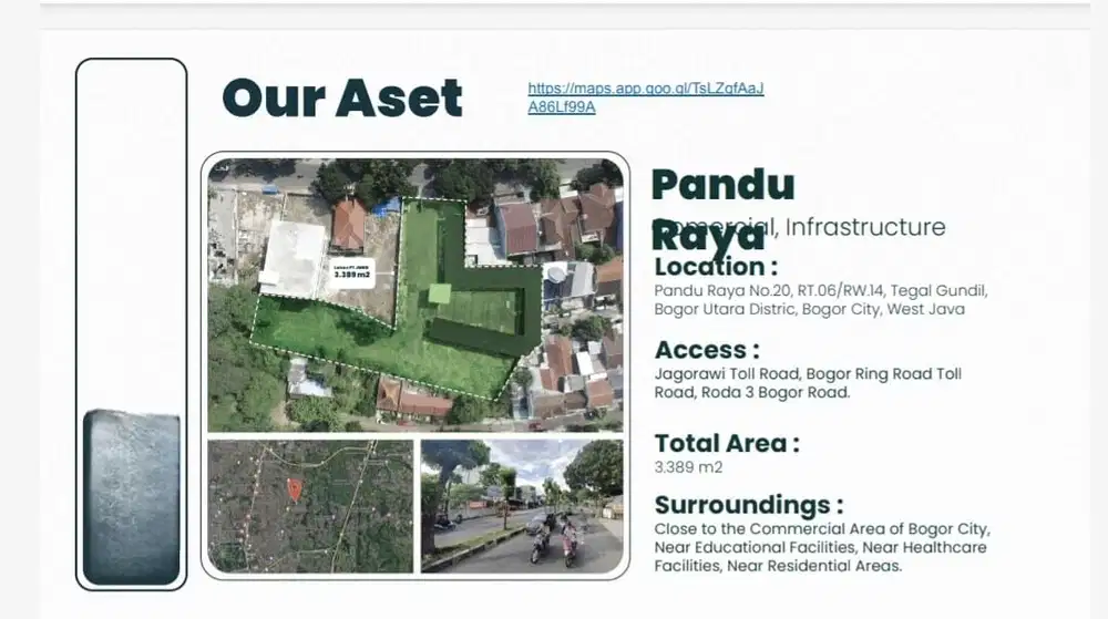 Rare! Harga Per Meter Tanah Komersil Bogor Pandu Raya dibawah NJOP!