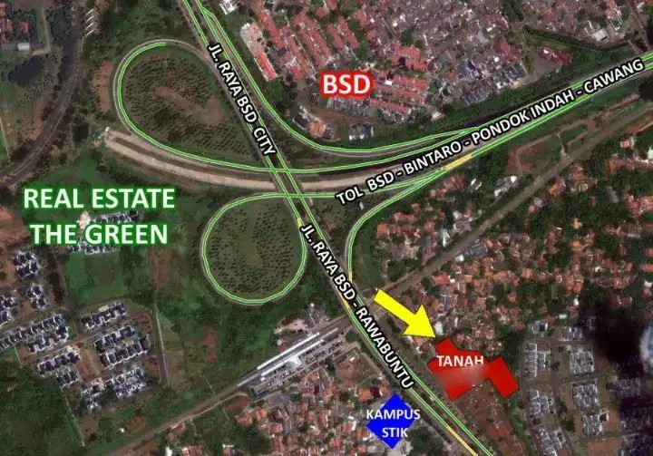 Dijual Lahan di jln Raya Rawabuntu BSD Seberang Stasiun Rawabuntu