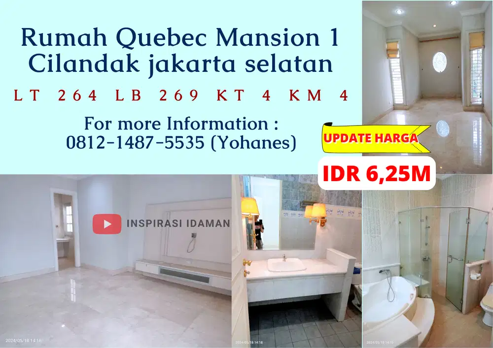 Rumah Quebec Mansion 1 Cilandak jakarta selatan