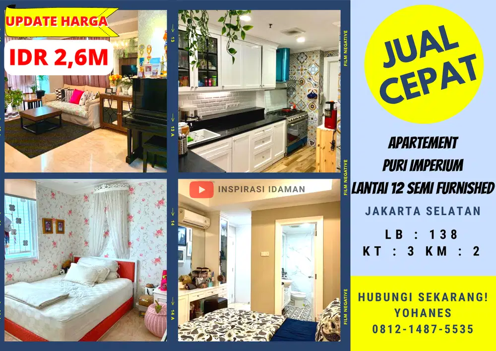 Apartemen Puri Imperium Semi Furnished Jakarta Selatan