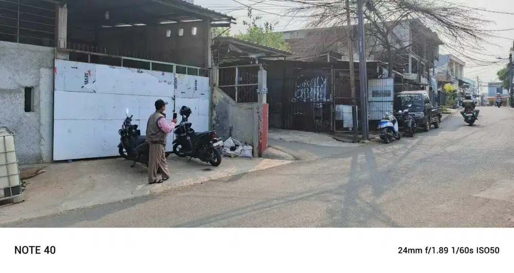 dijual tanah ada bangunan gudang siap huni rawakuning jakarta timur