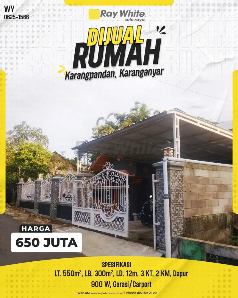 Dijual Rumah Bagus Siap Huni Di Karanganyar Dekat Tawangmangu