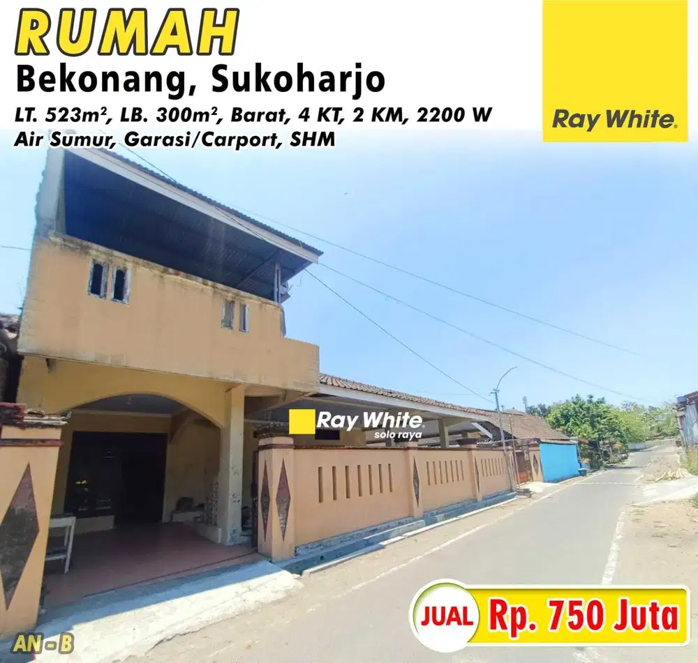 Dijual Rumah Bekonang, Sukoharjo