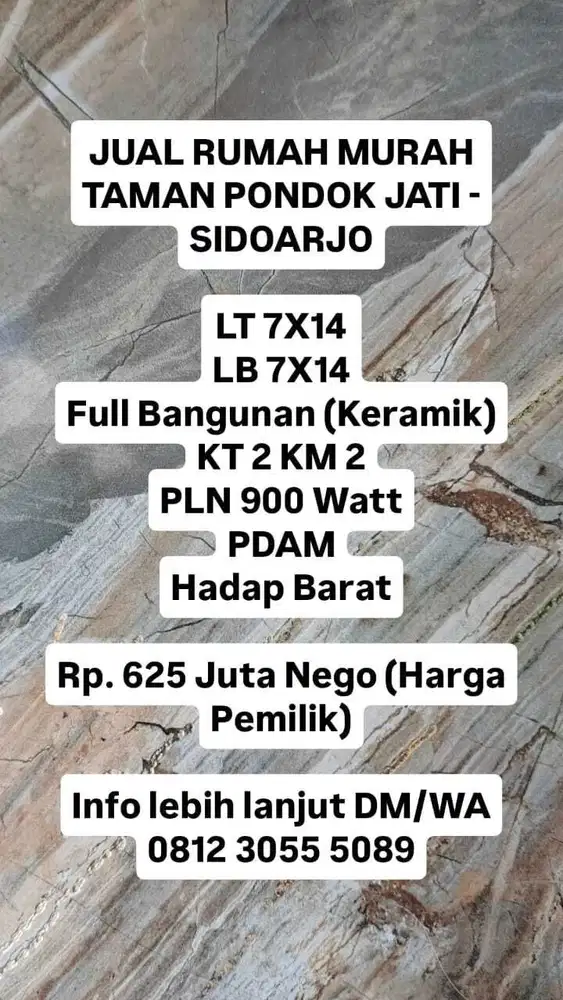 JUAL RUMAH MURAH TAMAN PONDOK JATI SIDOARJO