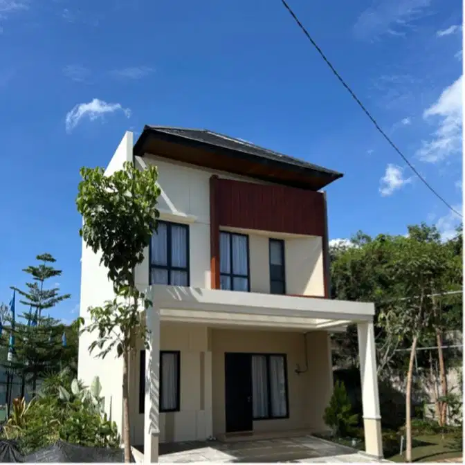 rumah murah 2 lantai dekat bandara makassar free kanopi beton