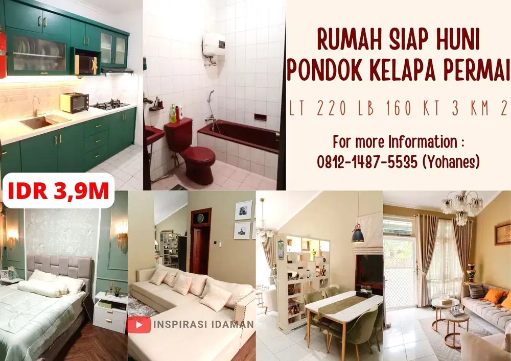 Rumah Pondok Kelapa Permai Luas 220mtr Siap Huni