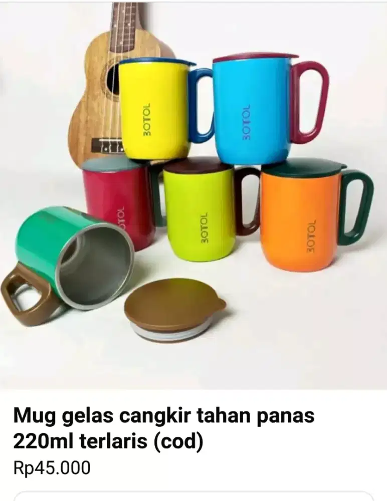 Dijual Murah Mug stenlish merk BOTOL warna Orange