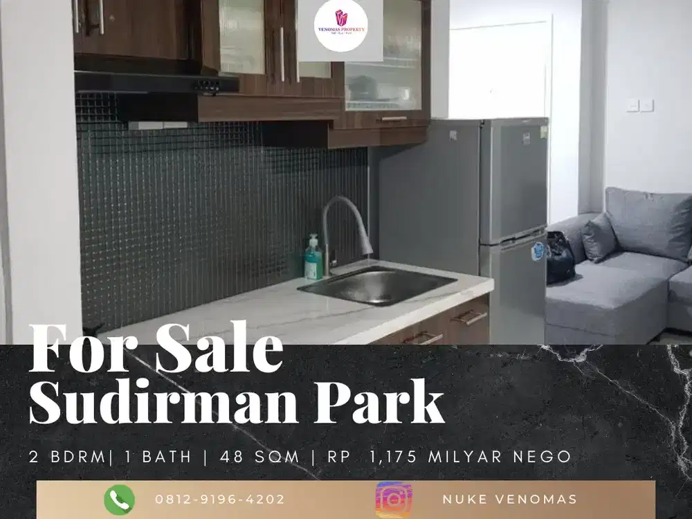 Dijual Apartement Sudirman Park 2BR Full Furnished Low Floor