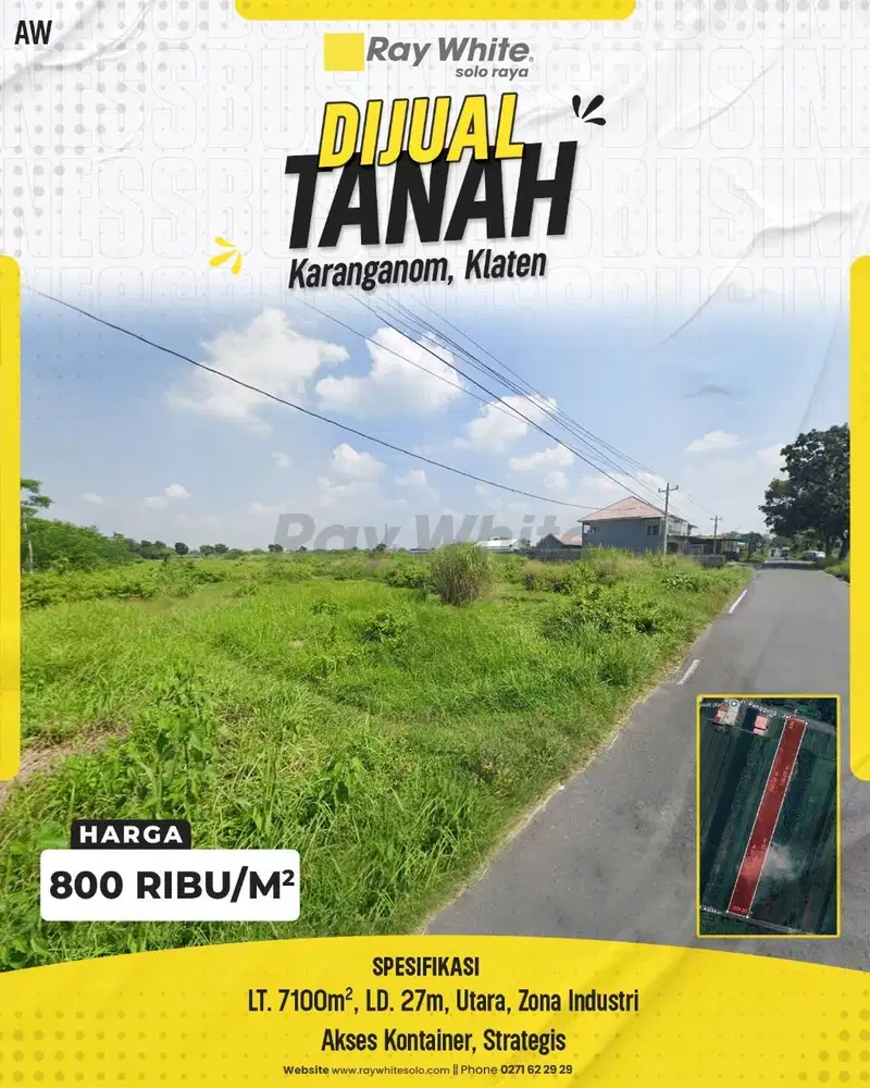Tanah zona merah dipinggir jalan raya,akses kontainer