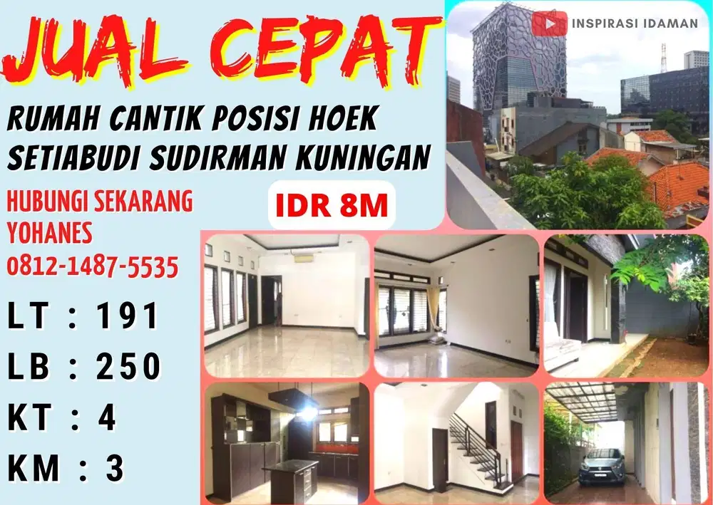 Rumah Setiabudi Sudirman Kuningan Hoek Cantik