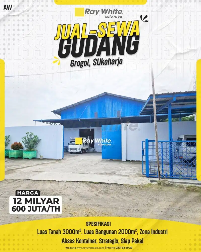 Gudang Strategis di Grogol, Zona Industri, Akses Kontainer