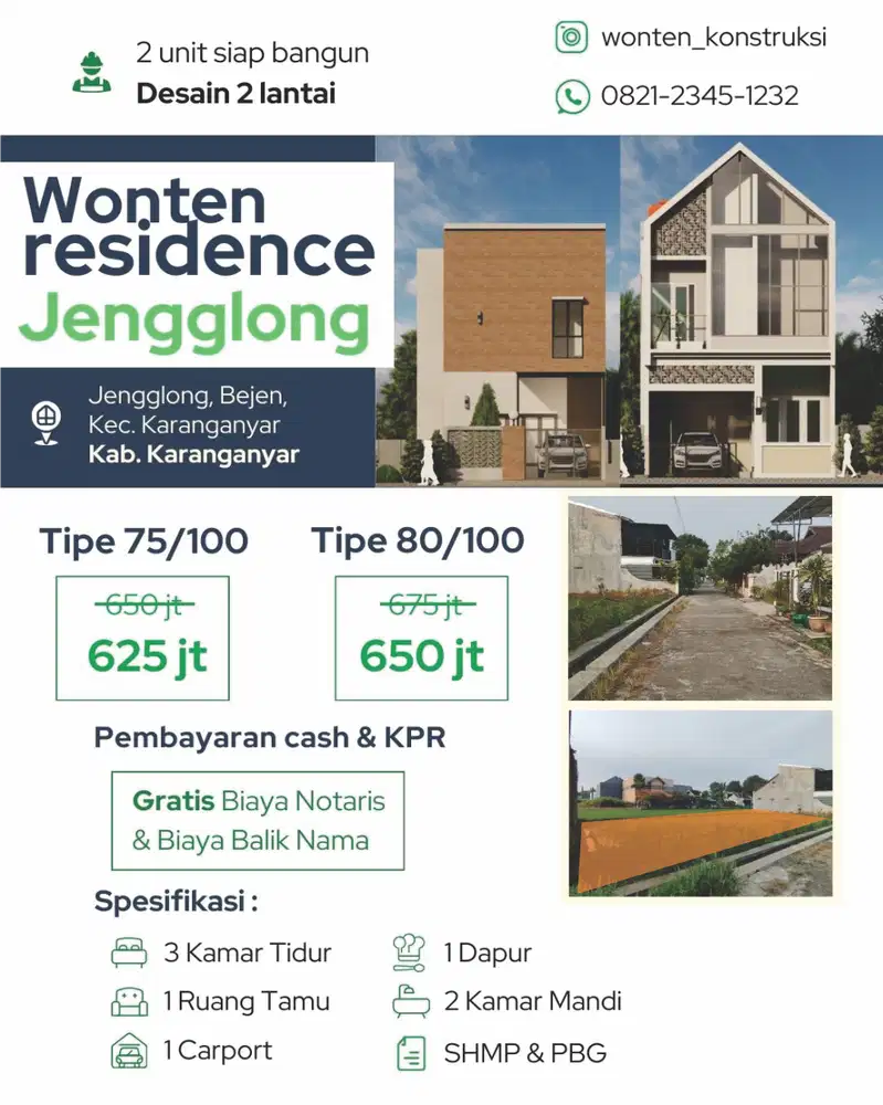 Rumah 2 Lantai selangkah ke RSUD Karanganyar