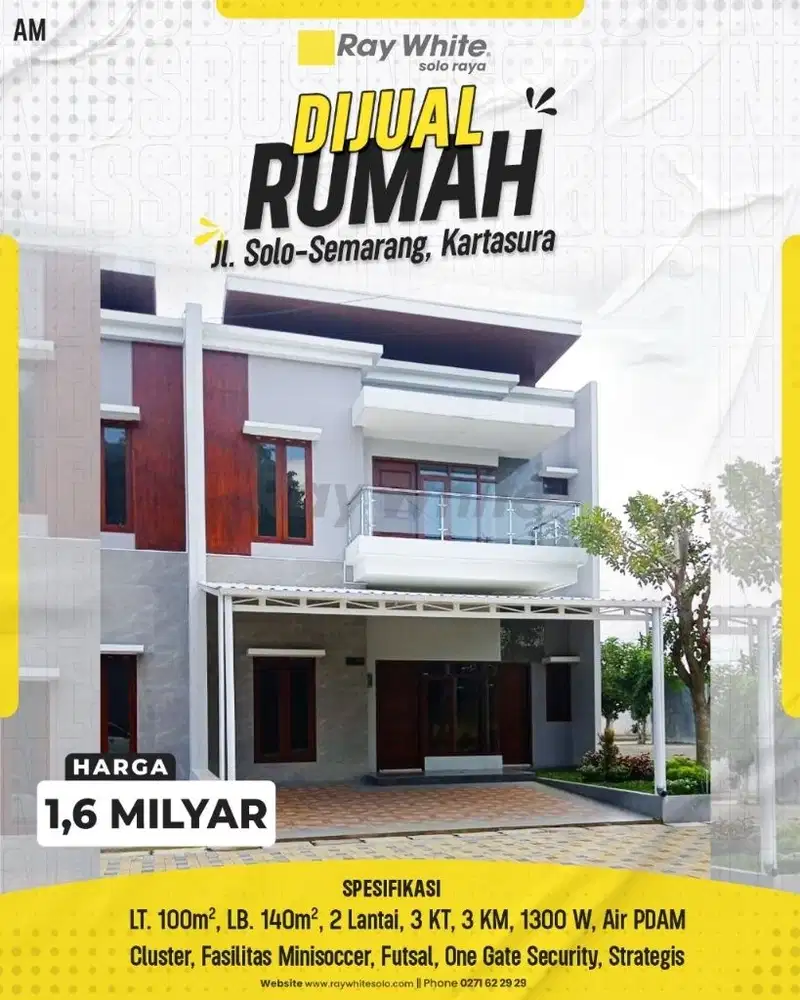 Rumah Modern di Kartasura, Cluster Elite, Fasilitas Olahraga!
