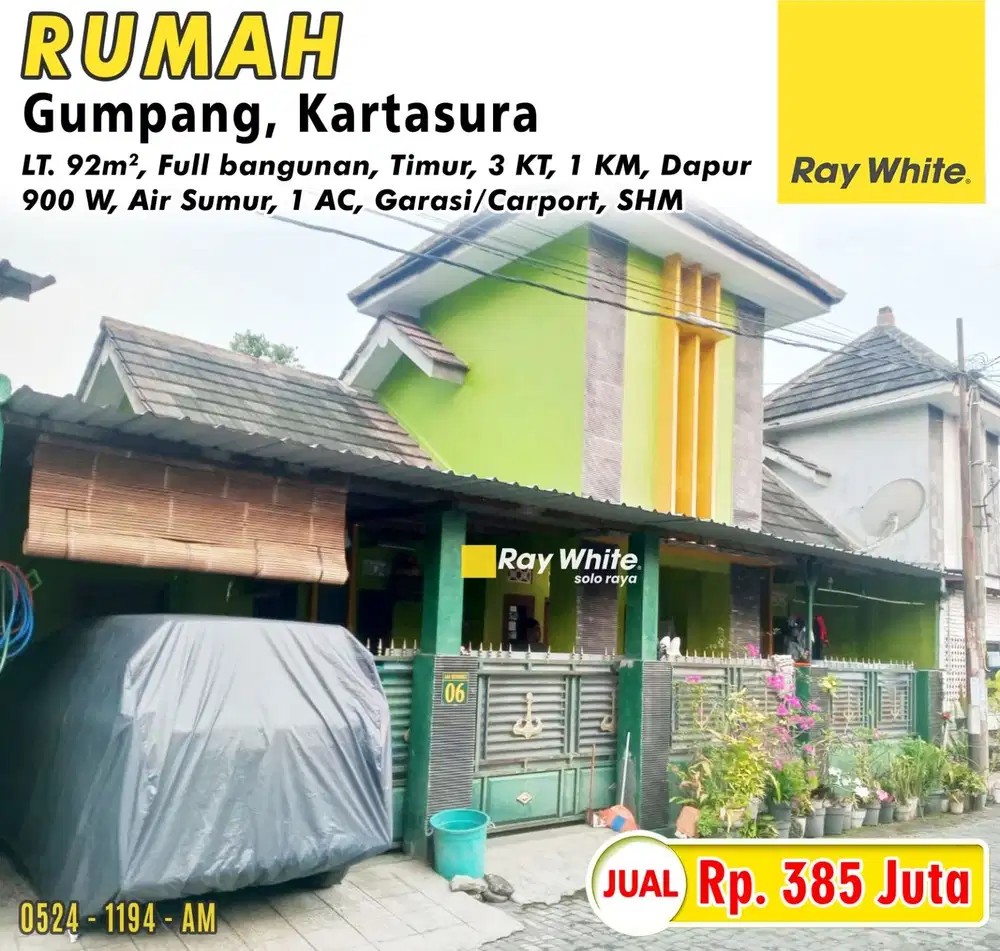 Dijual Rumah Murah Gumpang Kartasura Dekat UMS Solo, Full Bangunan
