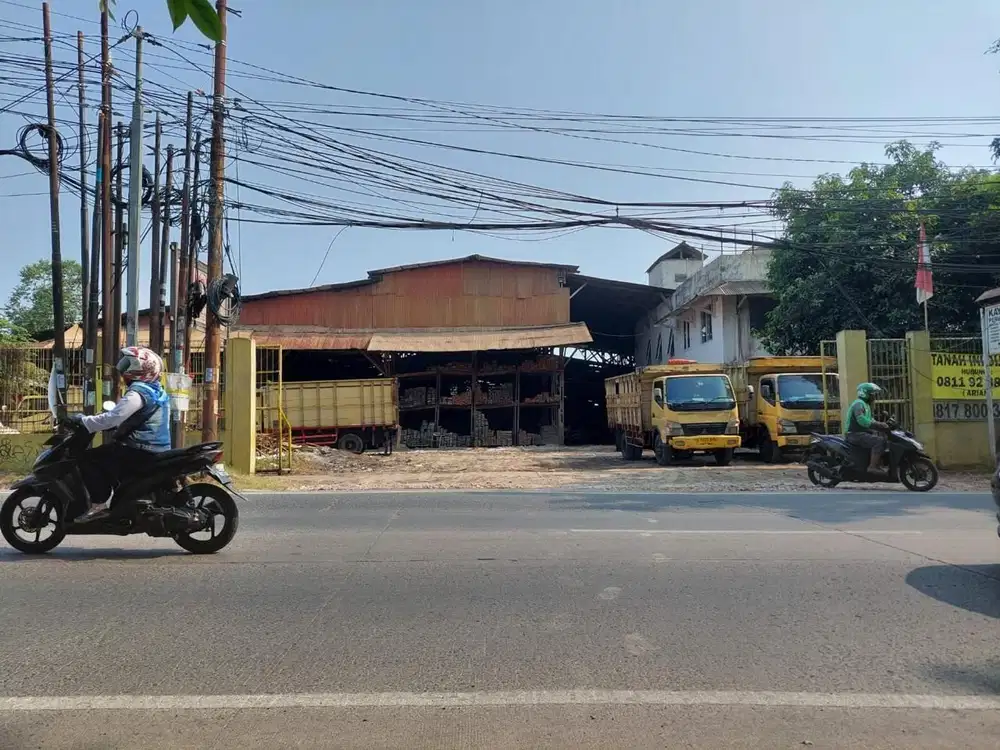 Tanah BONUS Gudang Tengah Jl Raya Pamulang, SHM 3535m Tangerang