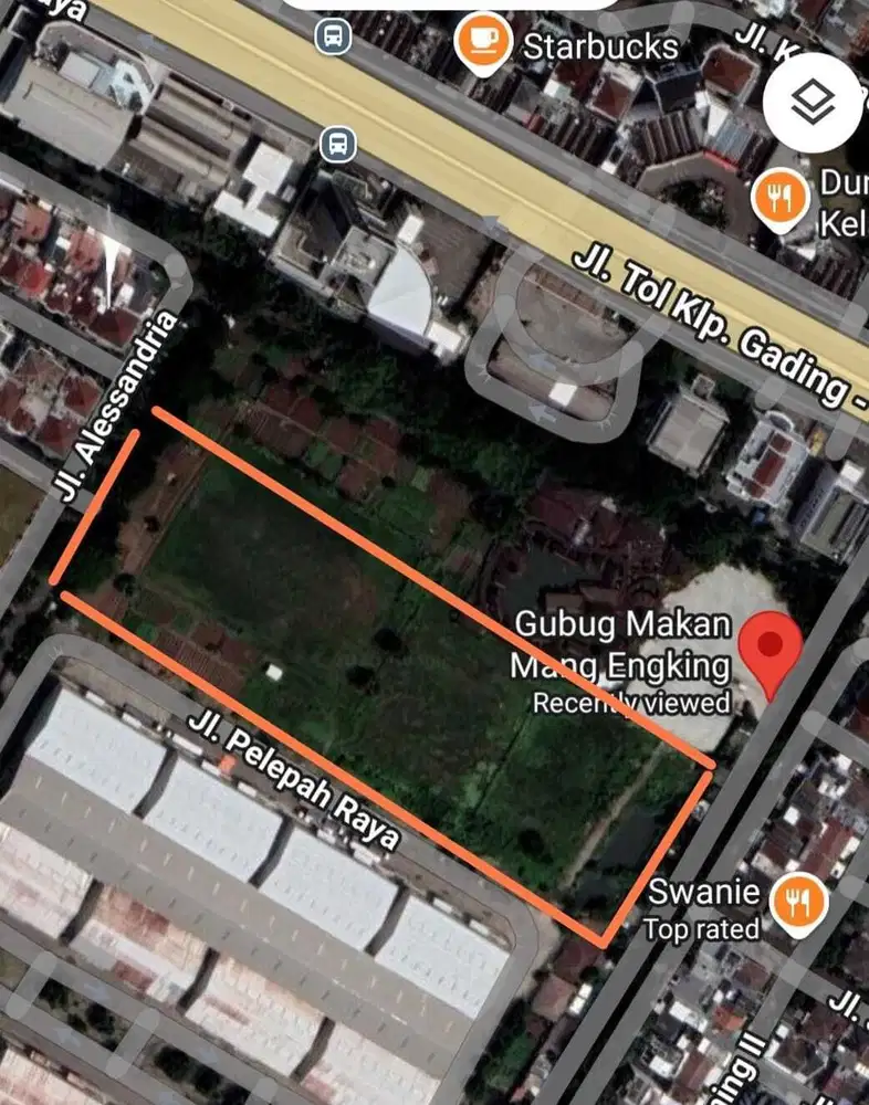 Satu2nya tanah commercial di kelapa gading yg msh tersisa seluas 3 ha