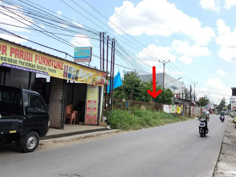 Tnh 1895m2 Curug Parigi, Strgs, Cck Usaha, Lap OR,Bengkel,tk material.