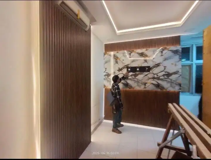 Dekorasi gypsum penyekat ruangan kantor