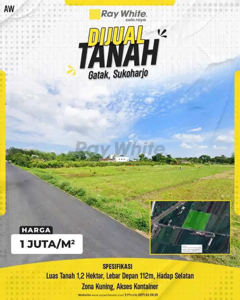 Dijual Tanah Luas di Gatak, Sukoharjo, Potensi Investasi