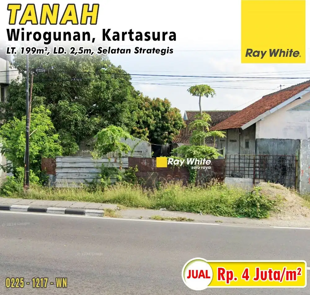 Dijual Tanah Ngantong di Wirogunan Kartasura