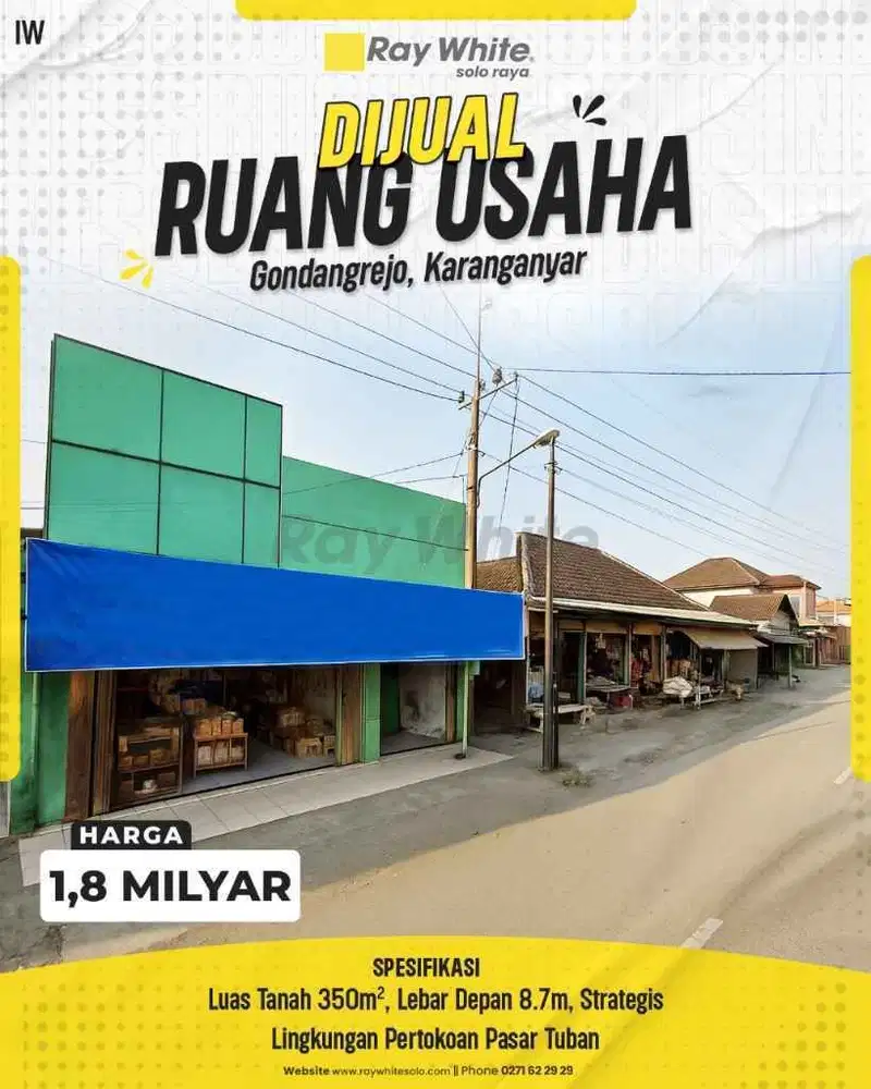 Ruang Usaha di Lingkungan Pertokoan Gondangrejo, Karanganyar