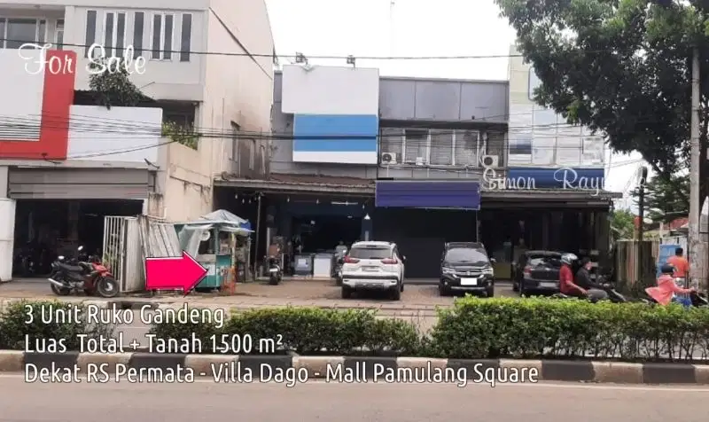 Ruko Gandeng 3 Strategis + Tanah 1500 m² - Pamulang - Tangsel