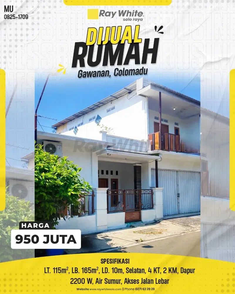 Dijual Rumah 4KT di Colomadu, Lokasi Sangat Strategis