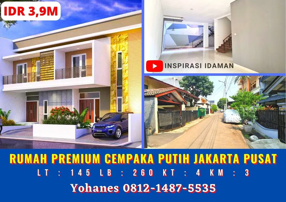 Rumah Premium Cempaka Putih Jakarta Pusat