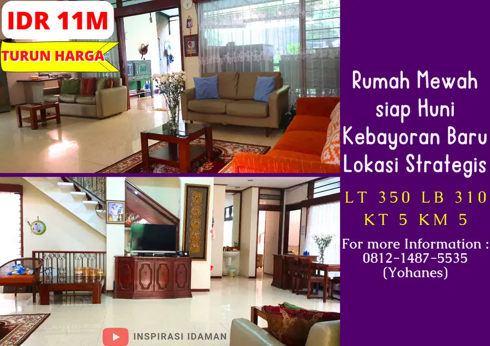 Rumah Mewah siap Huni Kebayoran Baru Lokasi Strategis