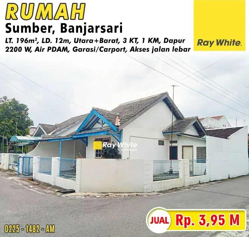 Dijual Rumah Hook Tanah Luas Siap Huni Di Sumber Solo