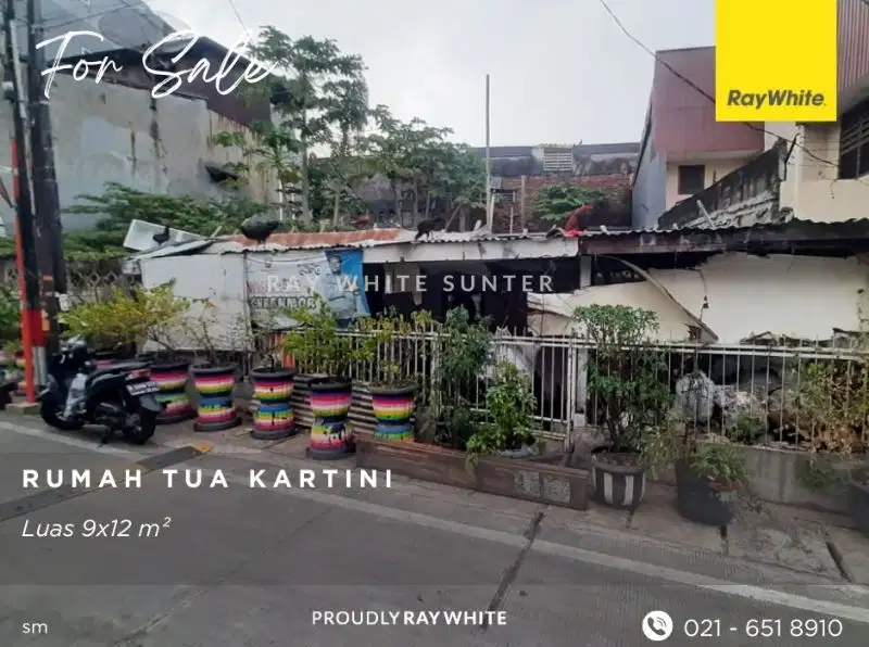 Dijual Cepat Rumah Tua - Kartini 9 - Hitung Tanah