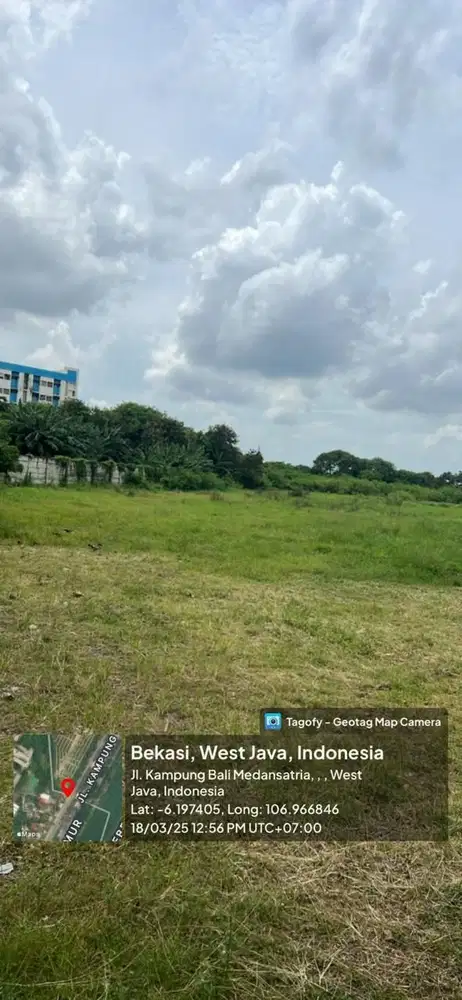 Tanah strategis samping BKT area rawa bebek bekasi di jual murah