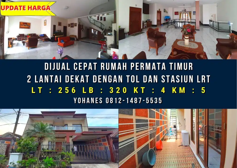 Pondok Kelapa Rumah Permata Timur Dekat Dengan Tol Dan Stasiun Lrt