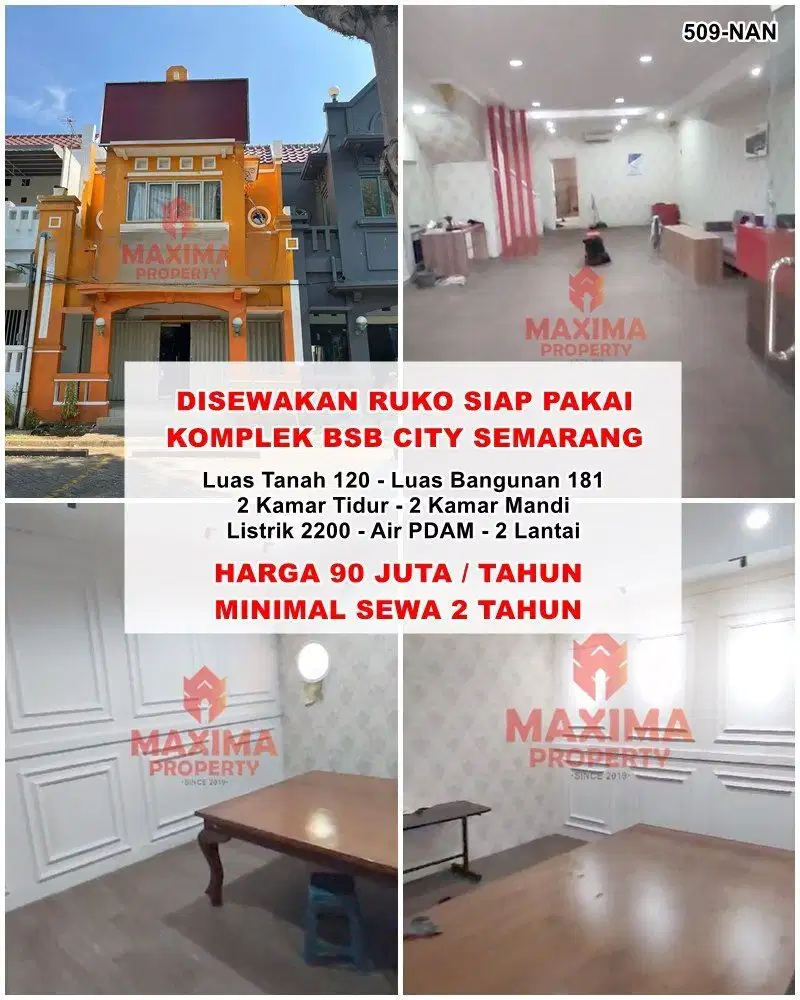 Ruko 2 lantai bsb city mijen disewakan