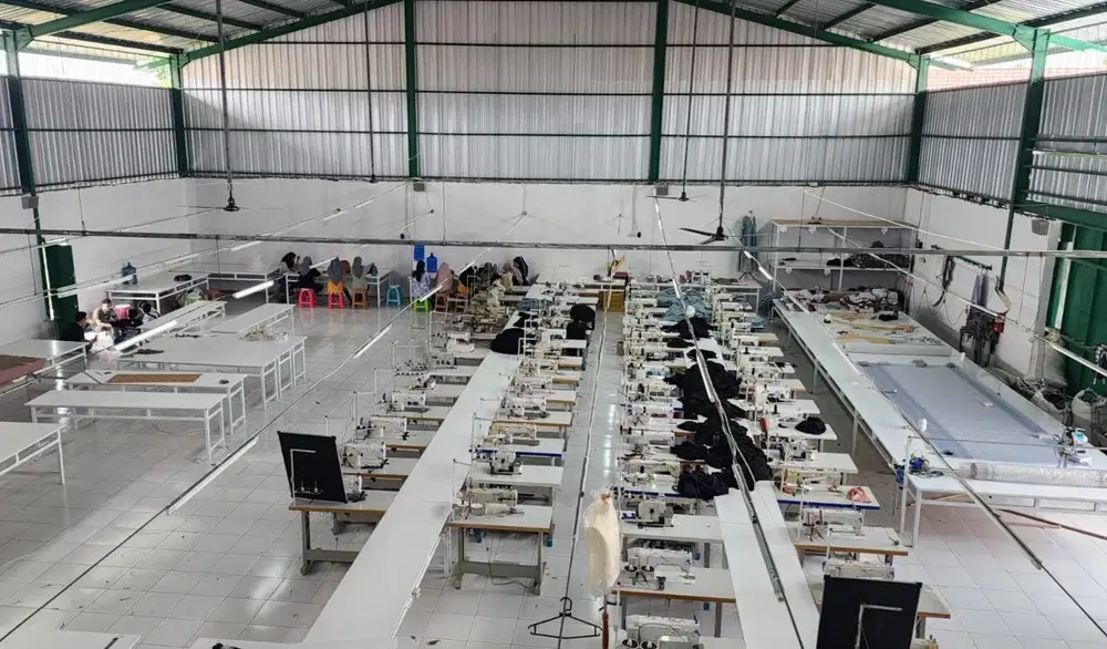 Dijual pabrik Konveksi, Garment beserta gudang dan office di Ciamis
