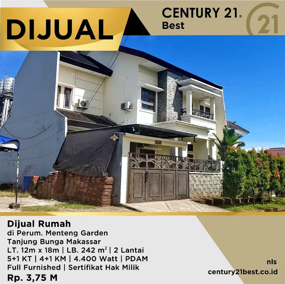 Rumah Besar 2 Lantai Di Perum Menteng Garden Tanjung Bunga