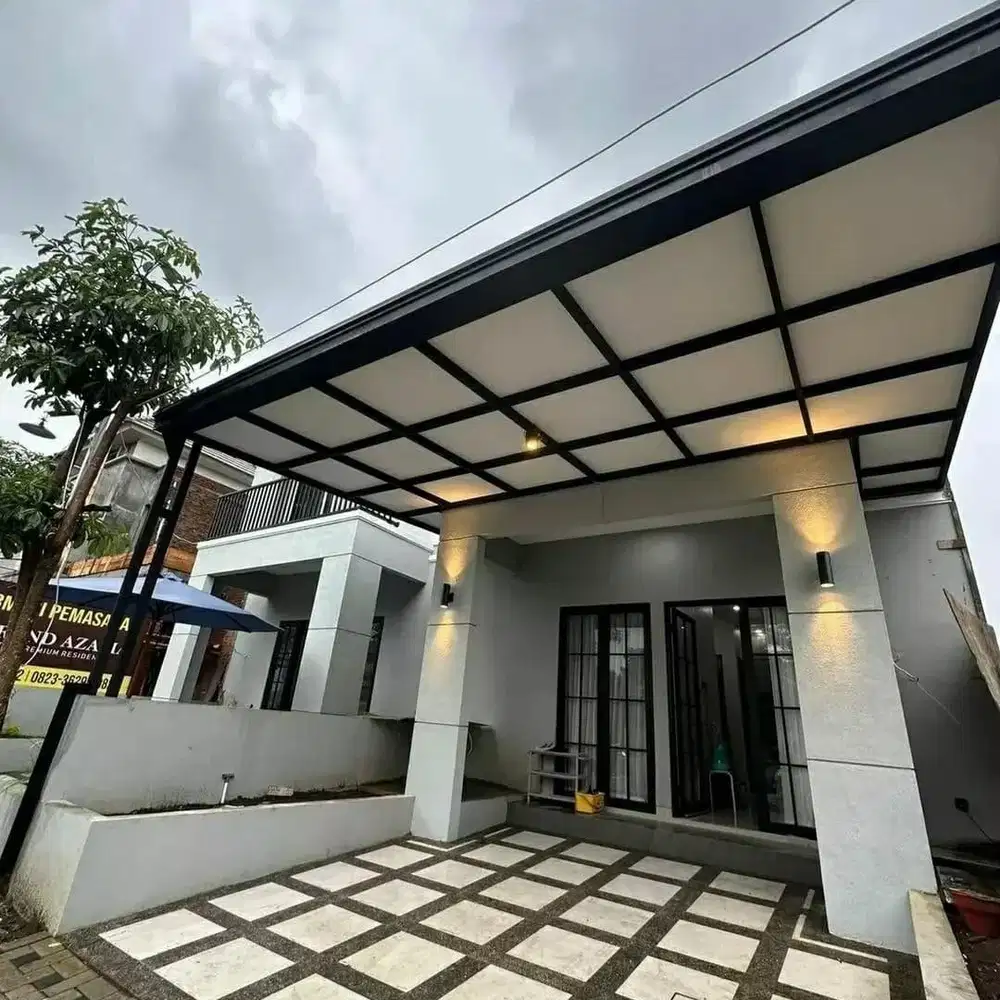 Kanopi Atap Alderon + Plafon Kalsiboard