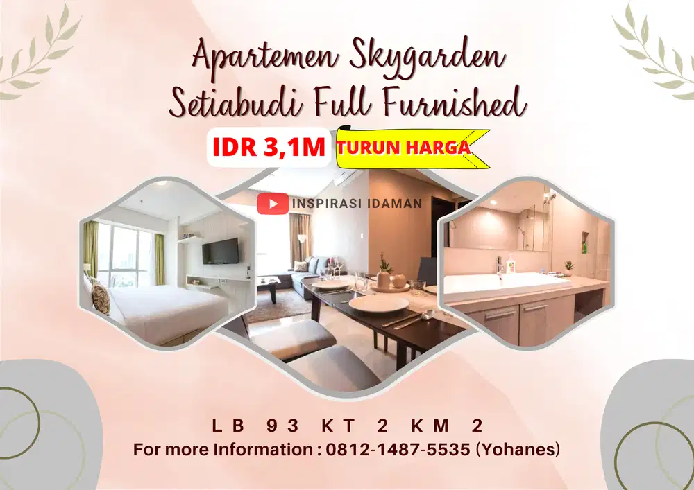 Apartemen Skygarden Full Furnished di Setiabudi