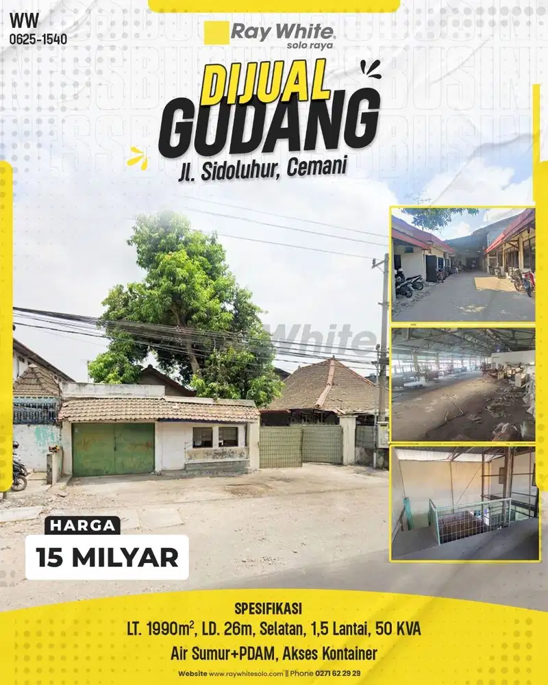 Dijual Gudang Siap Pakai Kawasan Industri Di Solobaru Akses Kontainer