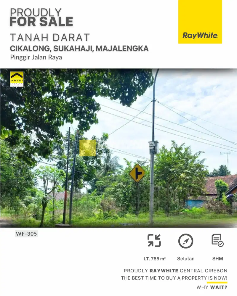 Jual Tanah Darat SHM Mainroad di Sukahaji, Majalengka