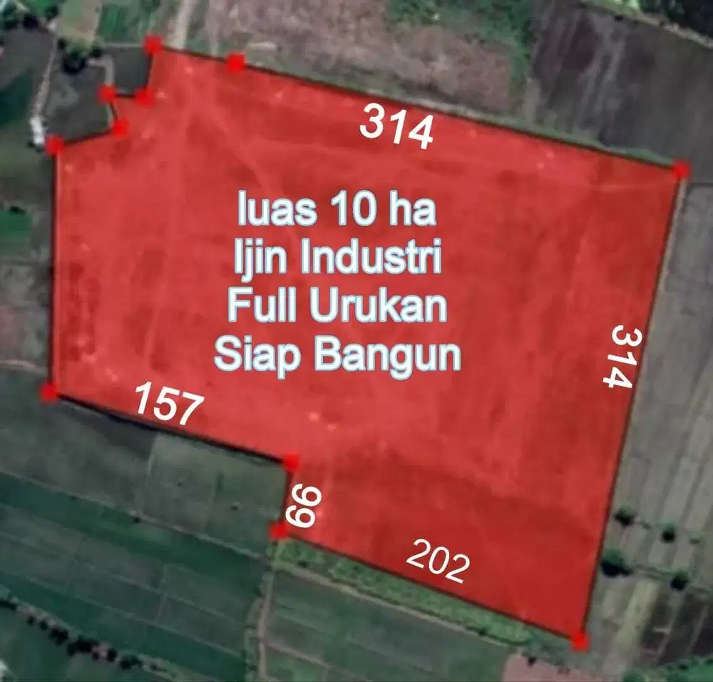 Termurah Tanah 10ha Lingkar Timur Plot Industri