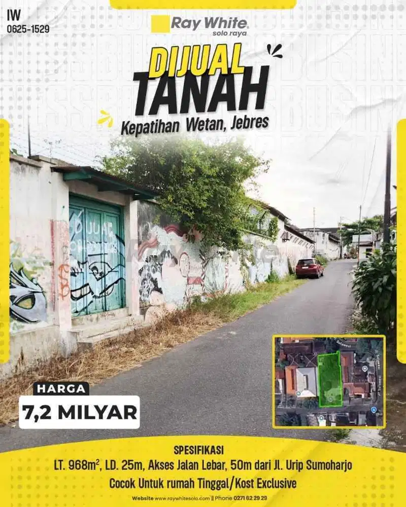 Tanah Strategis di Jebres, Solo Pilihan Tepat untuk Investasi