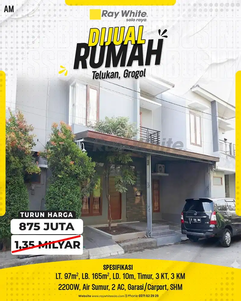 Dijual Rumah Cluster Di Grogol 2 Lantai Bagus Dan Siap Huni
